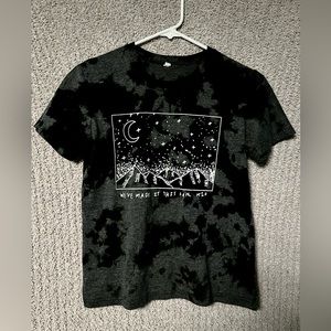Black and gray tie-dye shirt